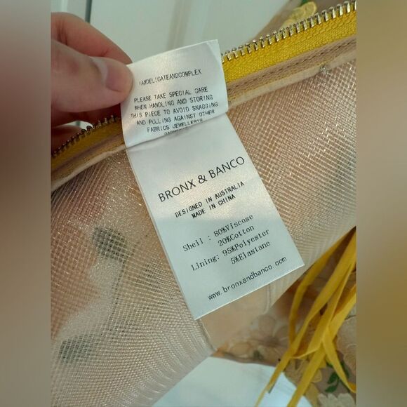 NWOT BRONX AND BANCO Jasmine Maraya Mini Dress in Yellow, size S - Picture 14 of 16